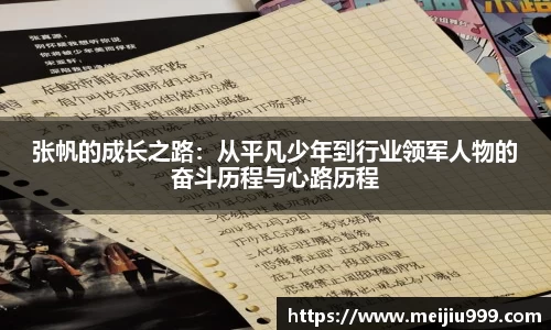 张帆的成长之路：从平凡少年到行业领军人物的奋斗历程与心路历程